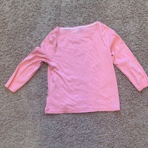 Talbots Pink Half Sleeve Women’s Crop Top